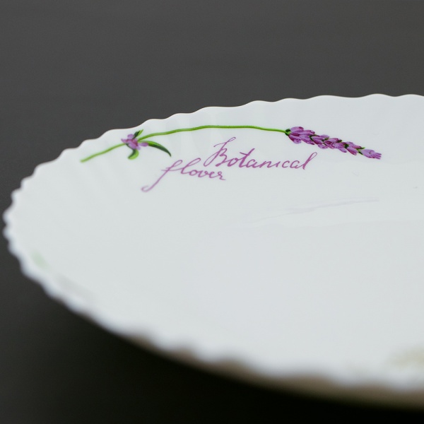 Тарелка обеденная Лаванда Wave 220 мм V-220L Vittora