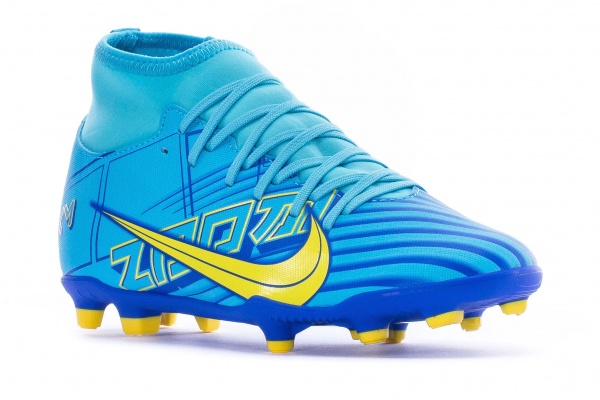 Бутсы Nike NIKE JR. MERCURIAL SUPERFLY 9 CLUB KM FG/MG DO9789-400 р.37,5 разноцветный