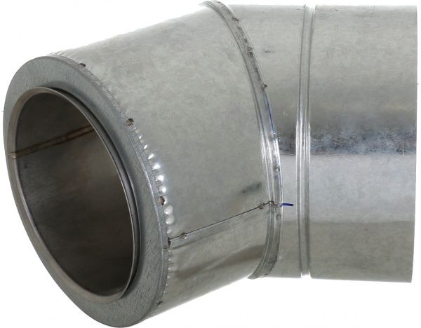 Коліно термо 1 мм нерж/оц Ф160/220 мм 45°LIRA-LTD 