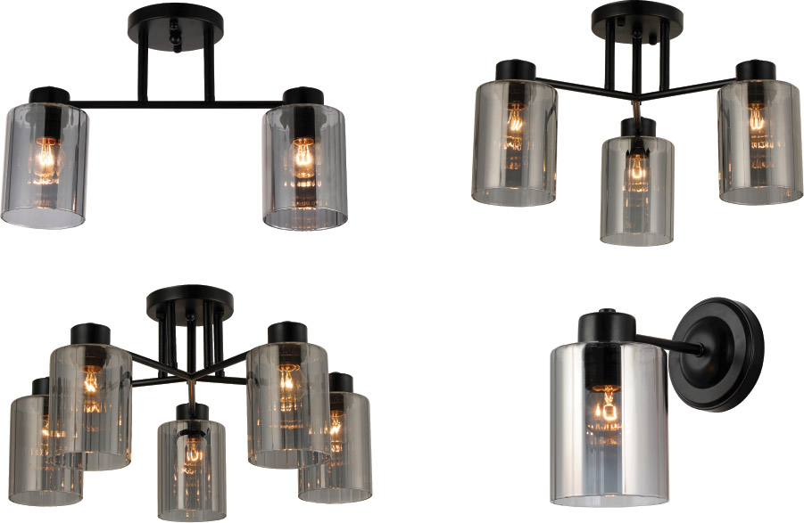 Люстра потолочная Sensio Lilit 5x40 Вт Е27 черный ALG-07338/5