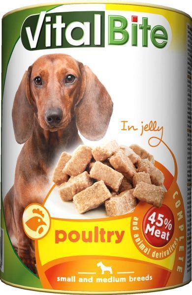 Корм VitalBite з птицею в желе 415 г 174380