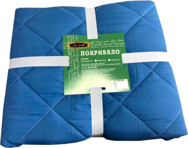 Покривало стьобане 160х220 см 160x220 см Zastelli синій із білим 