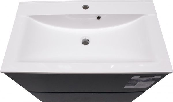 Тумба підлогова Koller Pool підлогова Neon Cube 800 антрацит з умивальником GLR 80