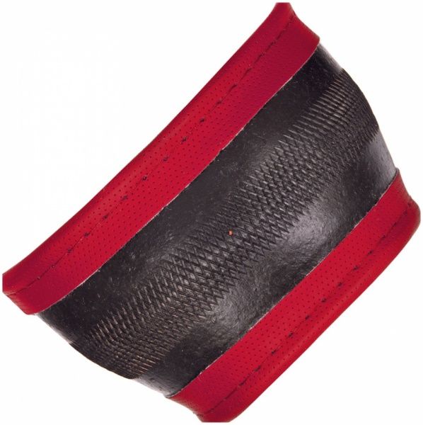 Чехол для руля  Vitol 17023RD L черный с красным