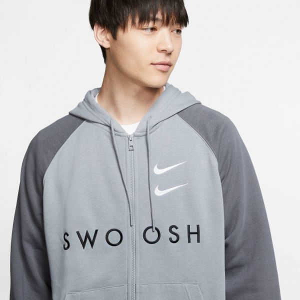 Джемпер Nike M NSW SWOOSH HOODIE FZ FT CT7362-073 р. XL сірий