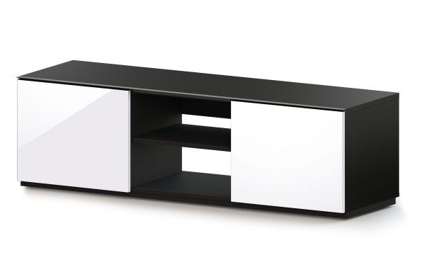 Тумба под ТВ TRD 150-GBLK-GWHT черный/белый 