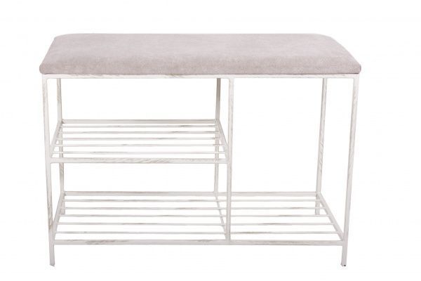 Подставка для обуви Метал Арт Нардин мини 320x700x450 мм / белый 