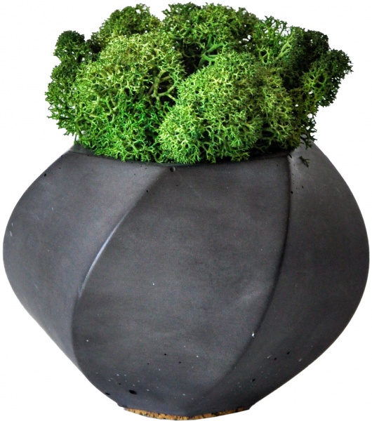 Кашпо декоративне Businkos темно-сірий бетон