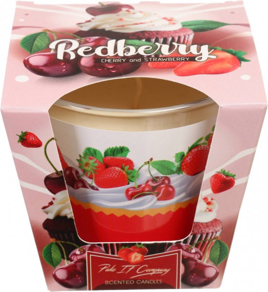 Свеча в стакане Pako-If Tindra вишня-клубника (3102) 