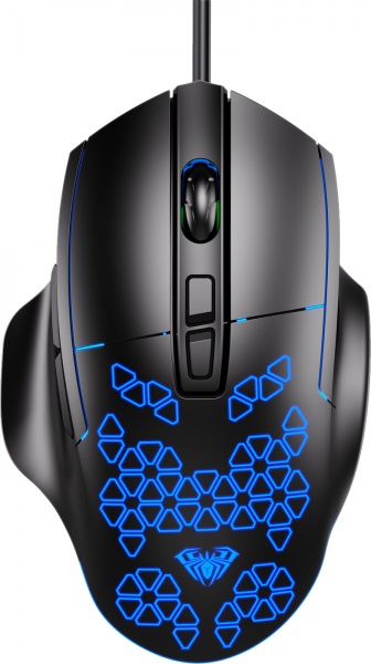 Мышь Aula игровая проводная F812 Wired gaming mouse with 7 keys black (6948391213132) 