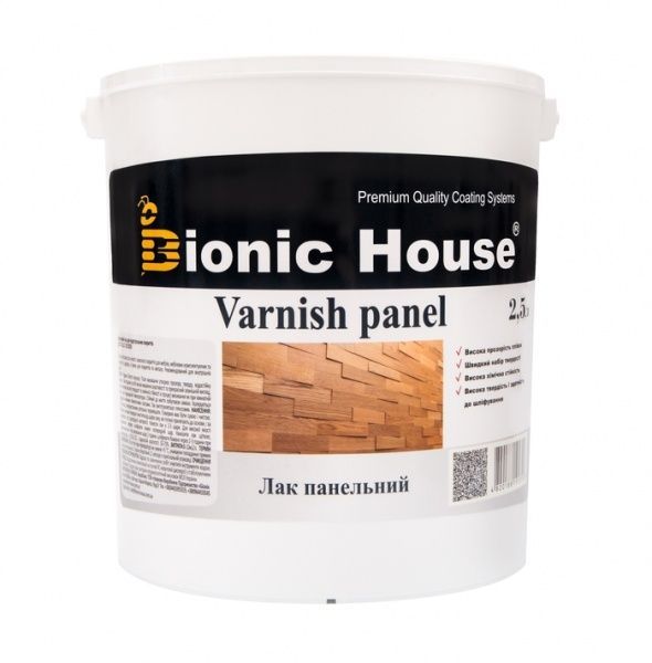 Лак панельный L002 Bionic House глянец бесцветный 2,5 л
