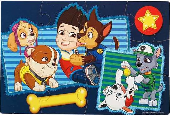 Пазл деревянный Spin Master 4 в 1 «Щенячий Патруль» 23х15 см SM98490/6040049