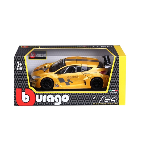 Автомодель Bburago 1:24 Renault Megane Trophy жовтий металік 18-22115