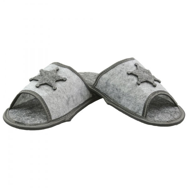 Тапки домашние FX shoes из фетра р. 42-43 серый арт.2018