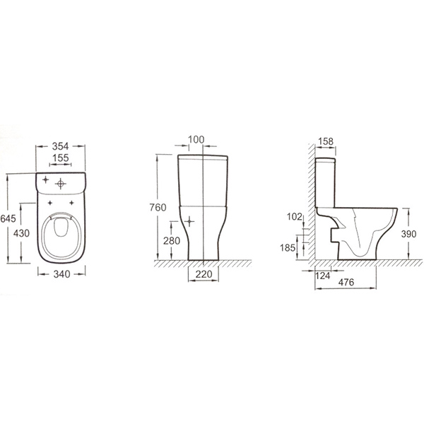 Унітаз-компакт Jacob Delafon Struktura UJX102-00+ETE212-00