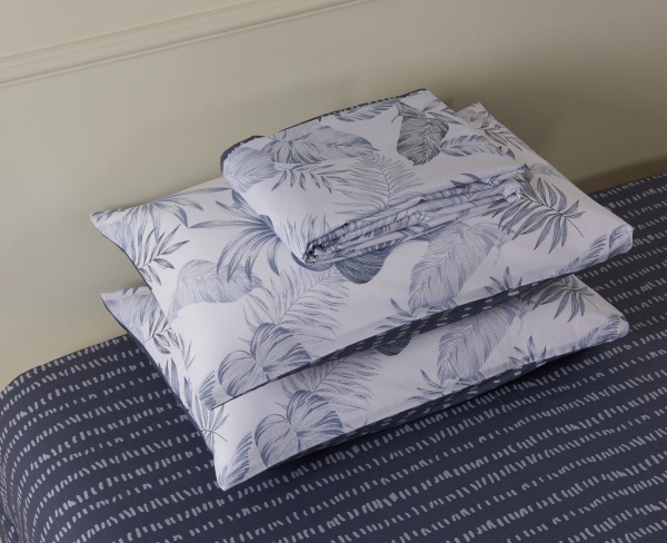 Комплект постільної білизни Corina 1,5 сірий із білим La Nuit 