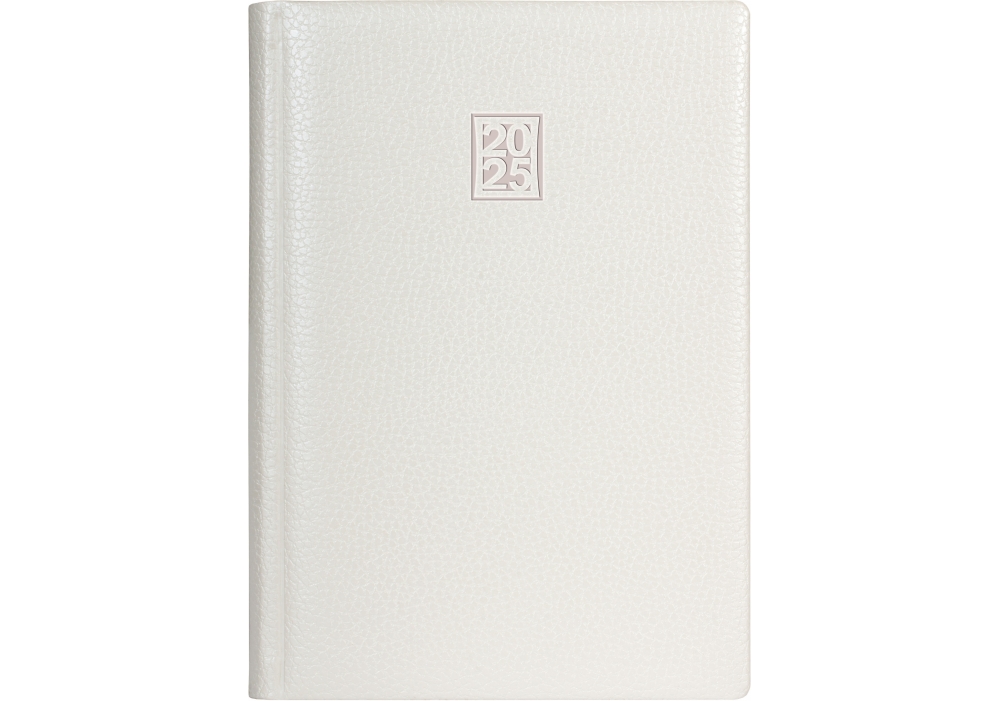 Щоденник датований Optima Armonia A5 2025 O25229-14 білий металік