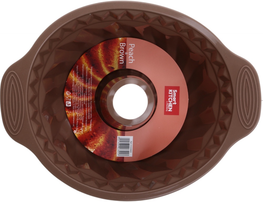 Форма для кексов Smart Kitchen by Flamberg с втулкой Peach&Brown series 28х24х10 см персиковый