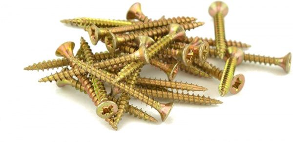 Шуруп универсальный потайная головка ЦЖ 3,5x35 мм желтый цинк вес Expert Fix