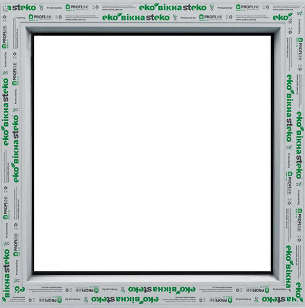 Окно глухое Steko S300 58 500x500 мм без открывания