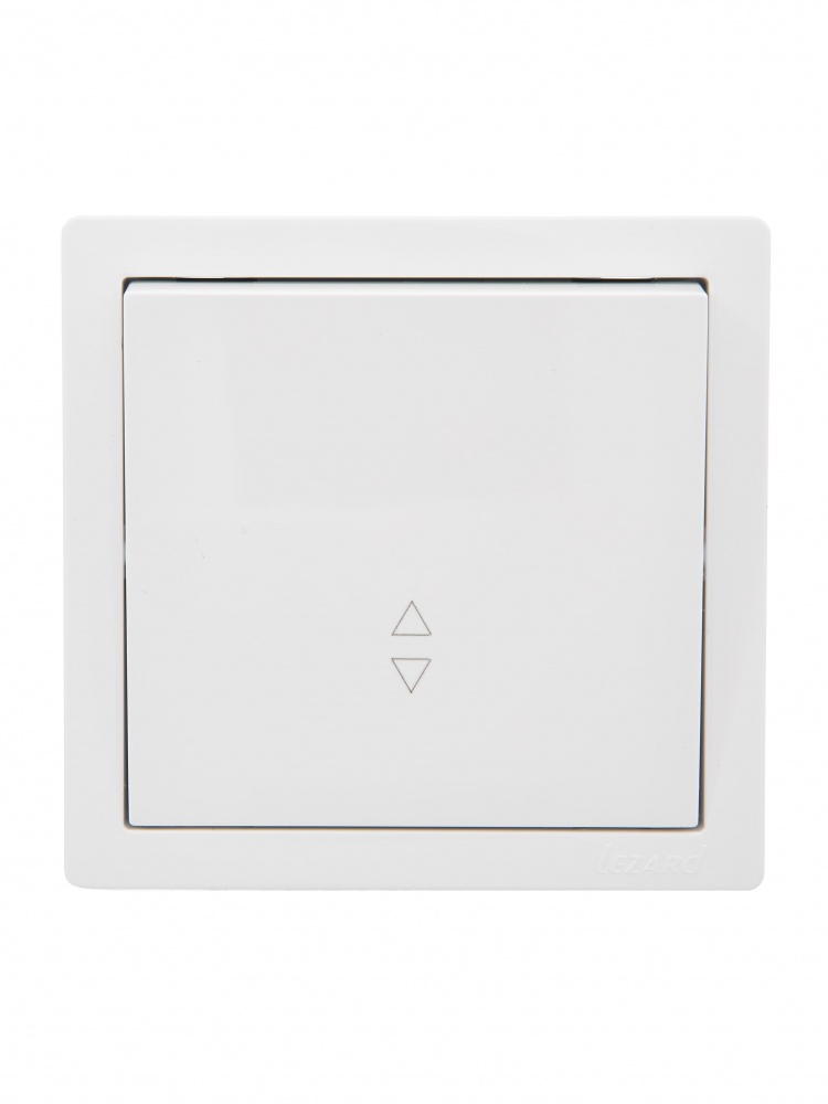 Вимикач прохідний одноклавішний Lezard LETO без підсвітки білий 752-0200-105