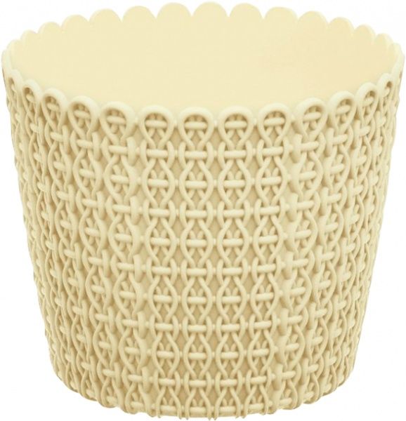 Горщик пластиковий Prosperplast Nitly круглий 0,9л кремовий (21100-728) 