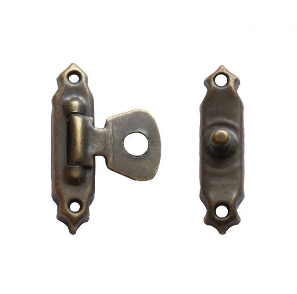 Замок декоративный старая латунь 29х16 мм 2 шт.