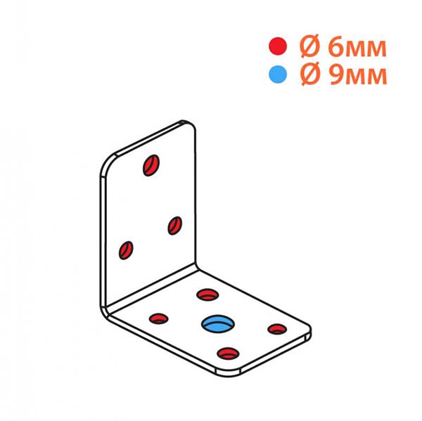 Уголок перфорированный Kolchuga равносторонний 50x50x35 мм 2 мм