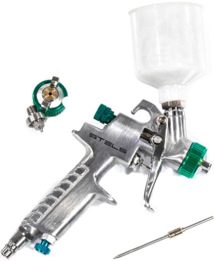 Краскораспылитель STELS AG 810 HVLP + сопла 0,8 мм и 1 мм 57361
