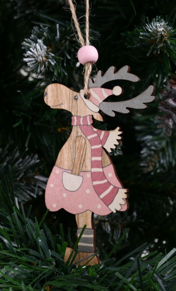 Декорація-підвіска рожева 8х1х10 см DH8047810 