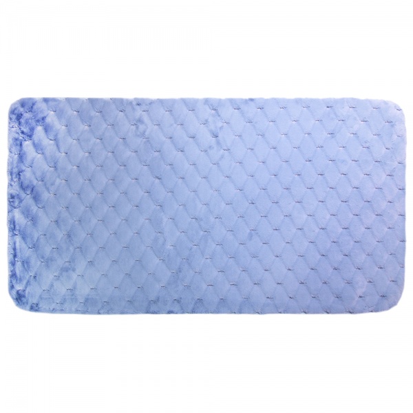 Коврик для ванной комнаты Dariana Эко-мех Бриллиант 60х100 см голубой