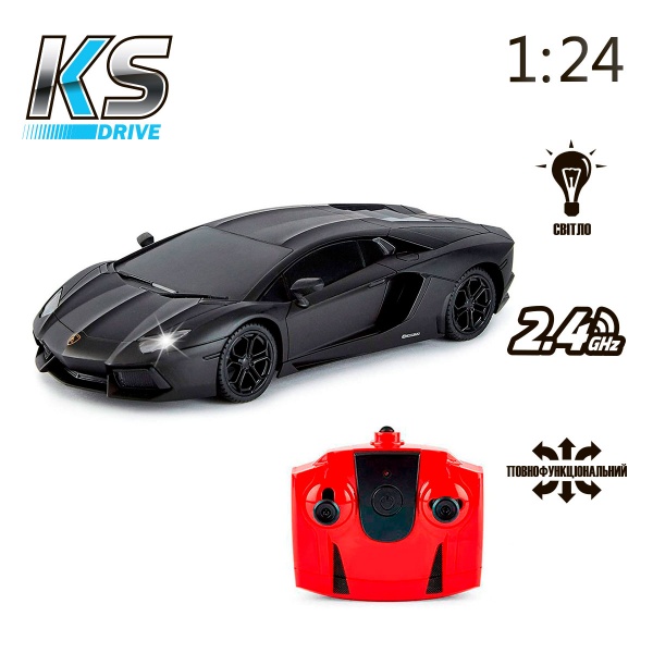 Машинка Lamborghini Aventador LP 700-4 (1:24, 2.4Ghz, черный) 1:24 124GLBB