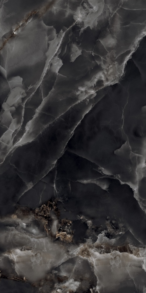 Плитка Cerossa Ceramica MARMO ONICE BLACK high glossy 60х120 см