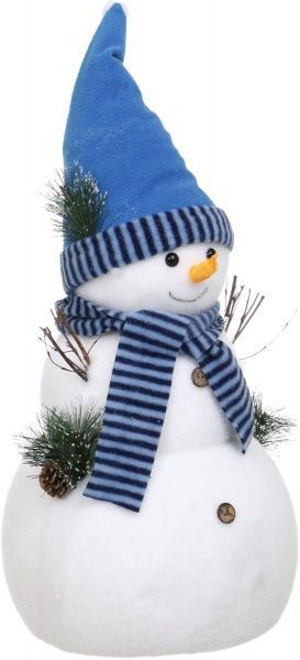 Декоративная фигура Снеговик с шарфом и шапкой RS1D1004-1J 50 см 