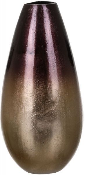 Ваза алюминиевая коричнево-золотая 16x31 см PANACHE