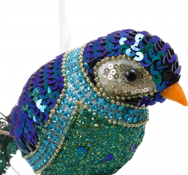 Декорация новогодняя Попугай синий 25х9 см EPI-7040SW19605 