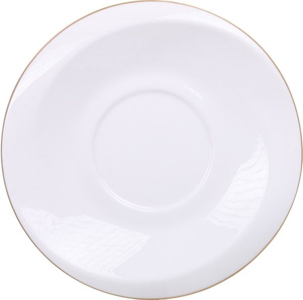 Чашка з блюдцем Alice Gold 400 мл порцелянова Fiora