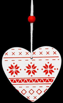 Набір підвісок Серце 4 шт./уп. 6,5 см