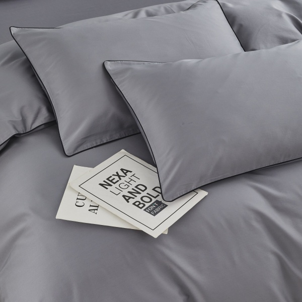 Комплект постельного белья Solid 2 темно-серый La Nuit 