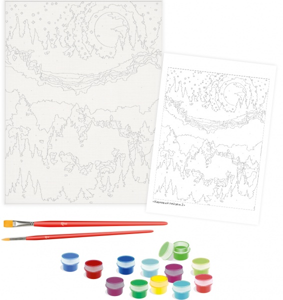 Картина за номерами Казковий пейзаж 2 35x45 см Rosa Start 