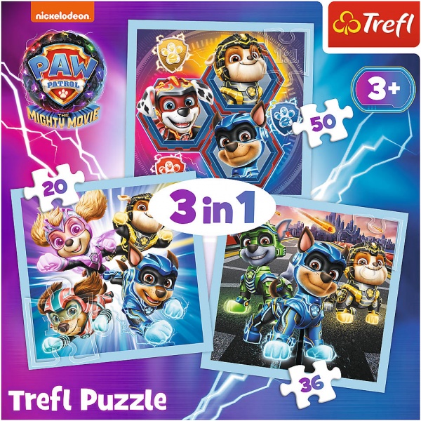 Пазл Trefl 3 в 1 Щенячий патруль 2 34869