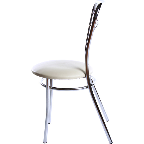 Стілець обідній Новий стиль Castano chrome  V-18 молочний 842х400х400 мм