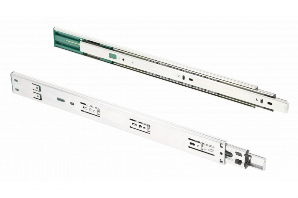 Направляющая шариковая GTV PK-L-H45-400-B полный выдвижение с доводчиком Versalite Plus+ 400x45 мм