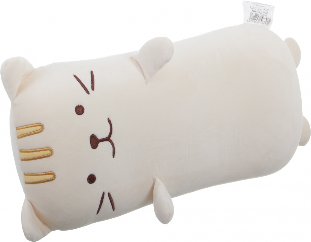 Подушка-игрушка HW Котик 43х22см белый BMPMIX0332/ivory