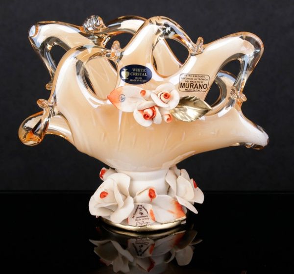 Тримач для серветок Venezia Farfalla медова 18х6х14 см White cristal