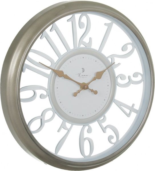 Годинник настінний Skeleton Версаль 30,5 см бежевий Luna