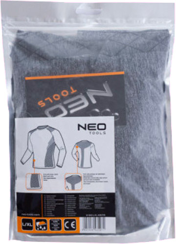 Футболка с длинным рукавом NEO tools р. XL 81-660 серый