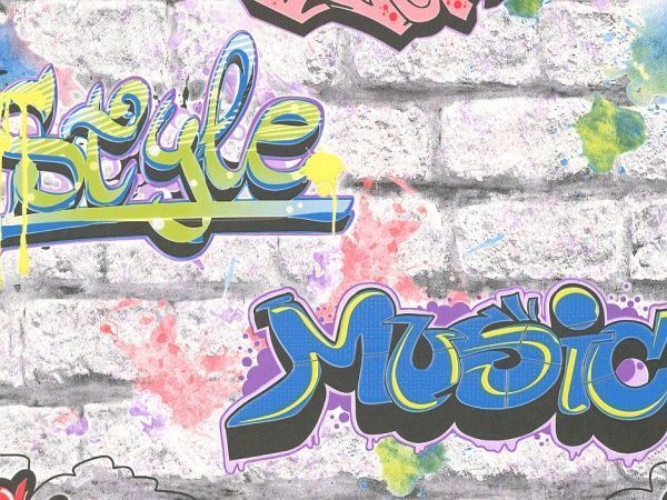 Шпалери паперові Слов'янські шпалери Gracia Графіті 7169-06 0,53x10,05 м 