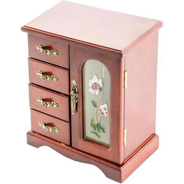 Шкаф для украшений Темно-ореховый 17x21 см