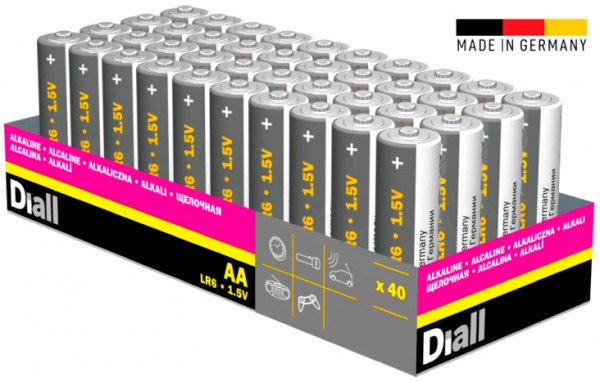 Батарейка DIALL AA (пальчиковые) 40 шт. (4106960354) 